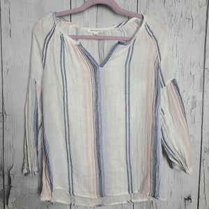 Beach Lunch Lounge Stripe Popover Top P201